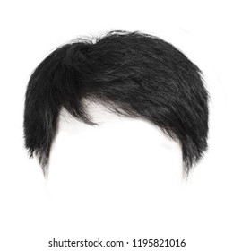 Black Hair Isolated On White Background