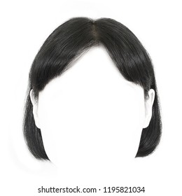 Black Hair Isolated On White Background