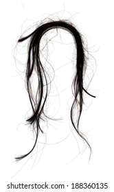 Black Hair Isolated On White