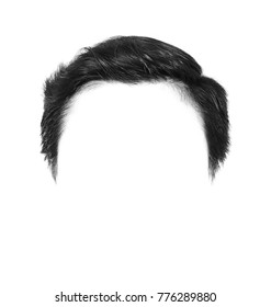 Black Hair Isolated On White Background