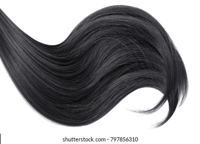 Black Hair Isolated On White Background