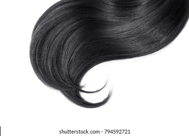 Black Hair On White Background