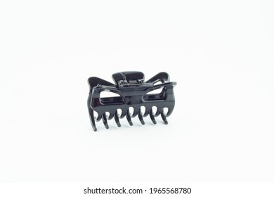 Black Hair Pin, Plastic Hairstyle Equipment, Isolated On White