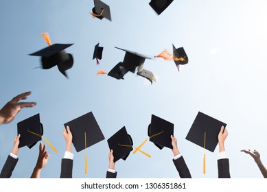 Black Hat Graduates Floating Sky Stock Photo 1306351861 | Shutterstock