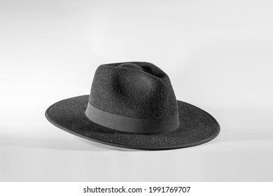 Black Hat On White Background