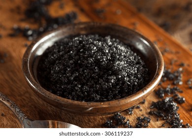 Black Hawaiin Lava Sea Salt in a Bowl
