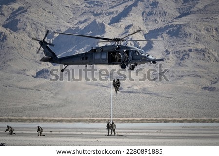 Black hawk helicopter UH-60 in flight