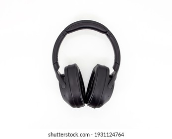 Black headphone isolated on white background - Shutterstock ID 1931124764
