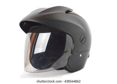 black helmet on white background - Shutterstock ID 438564862