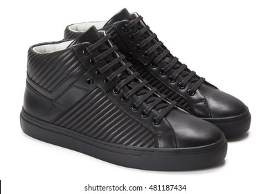 Black High Cut Sneakers 