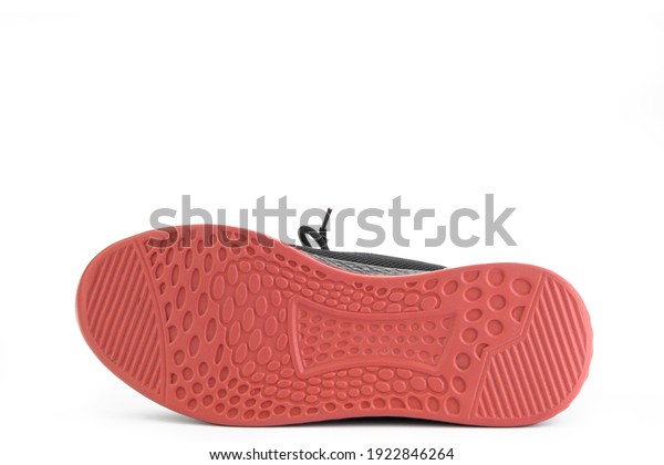 black shoes with red soles