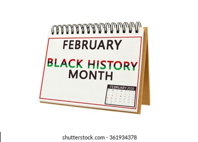 Black History Month February Calendar Isolated Stock Photo 361934378