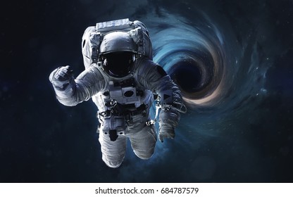 Black Hole. Abstract Space Wallpaper. Universe Filled With Stars, Galaxies And Planets. Elements Of This Image Furnished By NASA