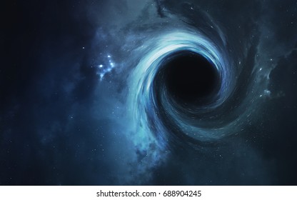 Black hole. Abstract space wallpaper. Universe filled with stars - Shutterstock ID 688904245