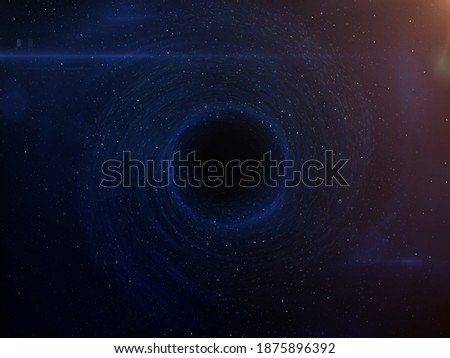 Black hole in deep outer space. Abstract space background. Concept cataclysm in universe.