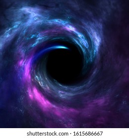 Black Hole, Science Fiction Wallpaper. Beauty Of Deep Space. Colorful Graphics For Background, Like Water Waves, Clouds, Night Sky, Universe, Galaxy, Planets, Credit App Procreate