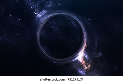 Black hole. Science fiction wallpaper. Elements of this image furnished by NASA - Shutterstock ID 751195177