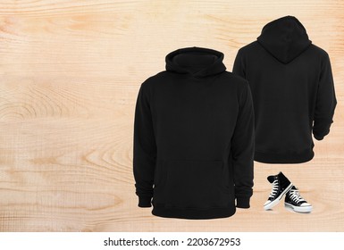 Black Hoodie Mockup Hooded Sweatshirt Mockup Sports Hoodie