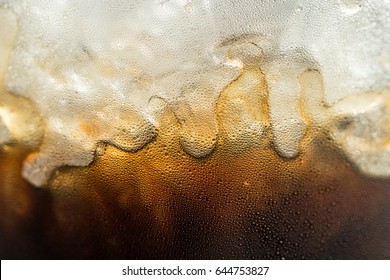 Black Ice Coffee Condensation Macro Shot