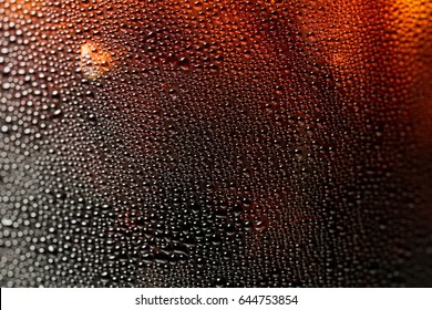 Black Ice Coffee Condensation Macro Shot