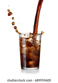 Black Iced Coffee Pouring