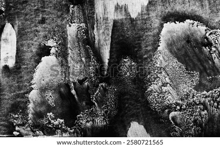 Black Ink Blots Texture Background