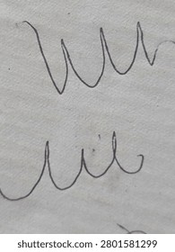 Black ink hand-drawn waveform patterns
