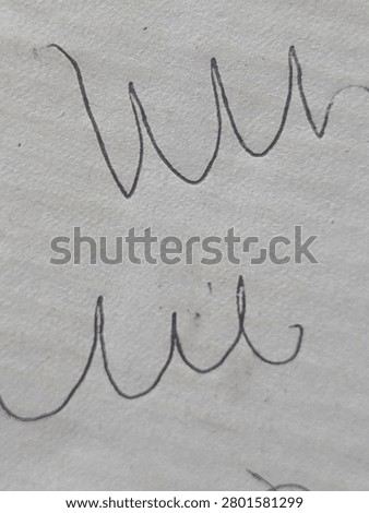 Black ink hand-drawn waveform patterns