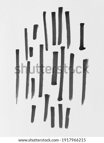 black ink shape on watercolor paper texture