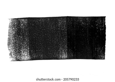 Black Ink Texture On White Background
