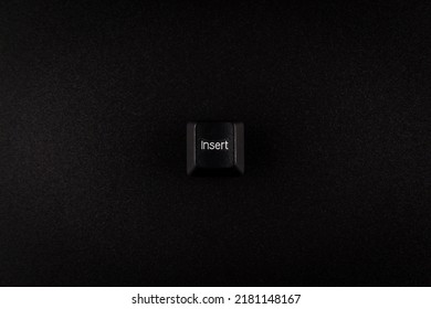 Black Insert Button Keyboard On Black Stock Photo 2181148167 | Shutterstock