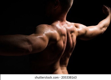 Black Isolated, Muscle Man