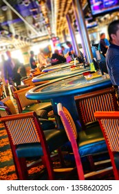 Black Jack Casino Table Without People. Carnival Cruise Line. Carnival Glory. July 2, 2018