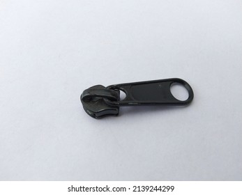 Black Jacket Zipper Head With White Background