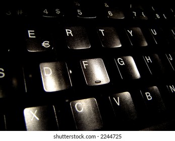 black keyboard
