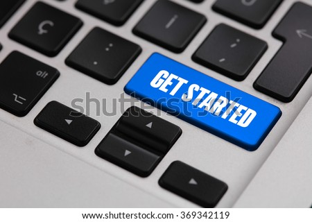 Black keyboard with GET STARTED button