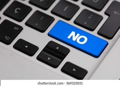 Black keyboard with NO button