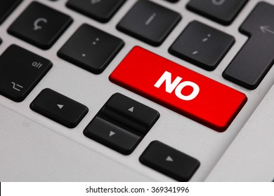 Black keyboard with NO button