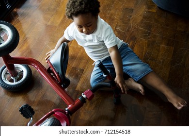 Black Kid Fell Off The Bicycle