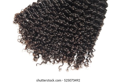 black kinky curly hairpiece human hair extensions 