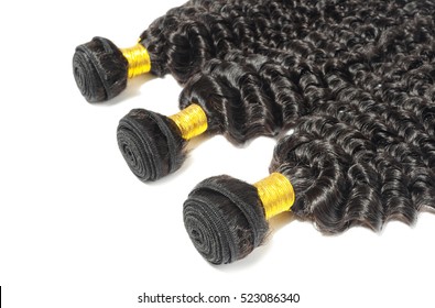black kinky curly human hair extensions