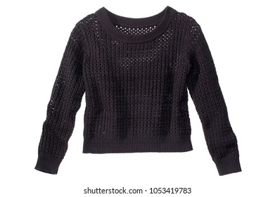 Black Knit Long Sleeve Sweater