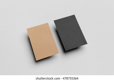 Black & Kraft Business Card Mock-Up (85x55mm)