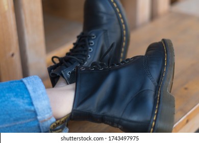 Black Lace Up Combat Boots