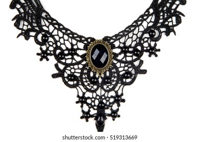 Black Lace Gothic Design Isolated On Stock Photo (Edit Now) 519313669