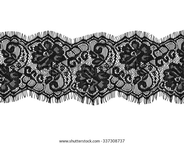 Black Lace On White Background Stock Photo (Edit Now) 337308737