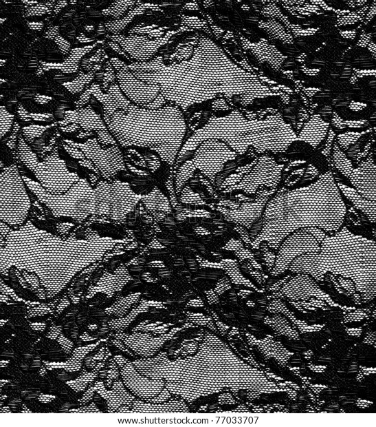 Black Lace On White Background Stock Photo (Edit Now) 77033707