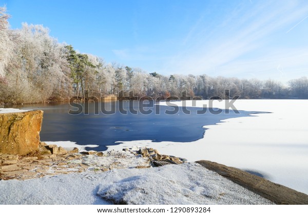 Black Lake Schwarzer See On Icy Stock Photo Edit Now