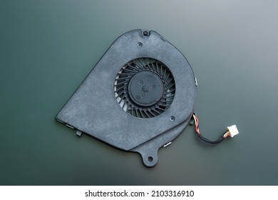 Black Laptop Fan. Cooling Fan Used To Cool Down Internal Laptop Parts