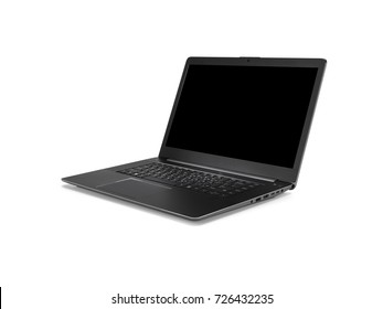 Black Laptop In White Background 